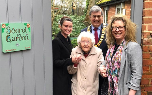 The mayor visits the new Memory Garden at St Audrey's Care Home