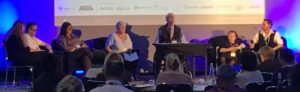 The ambient guardians at the national care forum conference, on stage on the speaker panel. Discussing importance of advocating for disability inclusion at organisational level. 